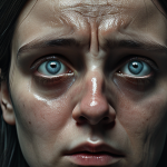 **

A person being brainwashed with distorted teachings, eyes glazed over, losing independent thought. Emphasize information isolation and emotional manipulation tactics. Dark, unsettling atmosphere.

**
