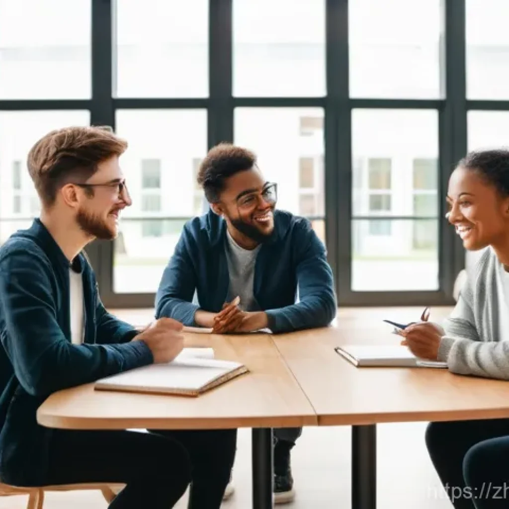 신천지 내부에서의 생활 - **Prompt:** A brightly lit, modern community center hall with large windows. A diverse group of youn...
