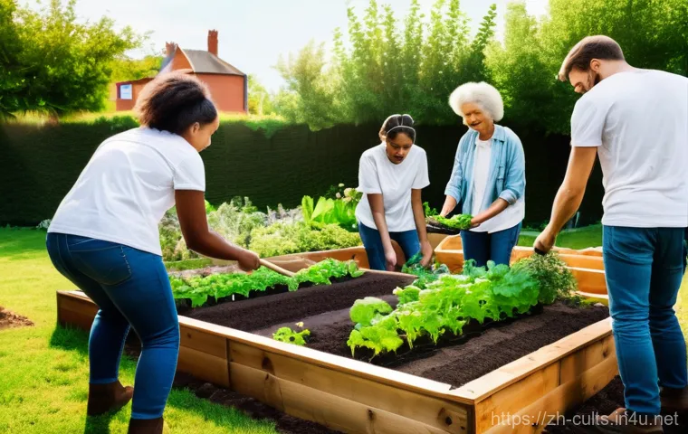 신천지 내부에서의 생활 - **Prompt:** A brightly lit, modern community center hall with large windows. A diverse group of youn...